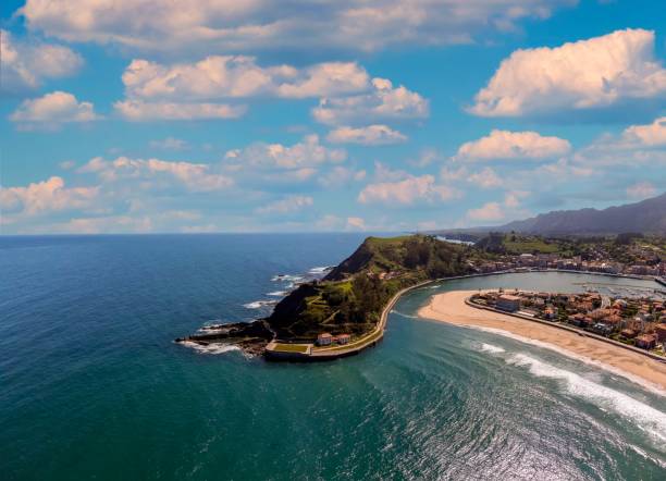 istock Aerial view of Ribadesella. 1337780126