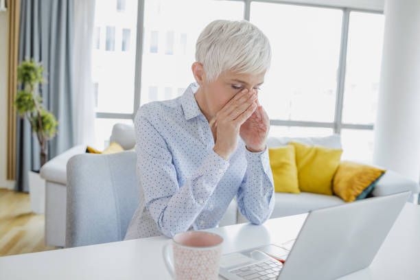 istock Working from home for mature people can be stressful and exhausting 1337780673
