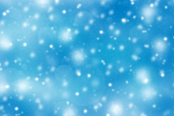istock Winter abstract blue bokeh defocused background. 1337781264