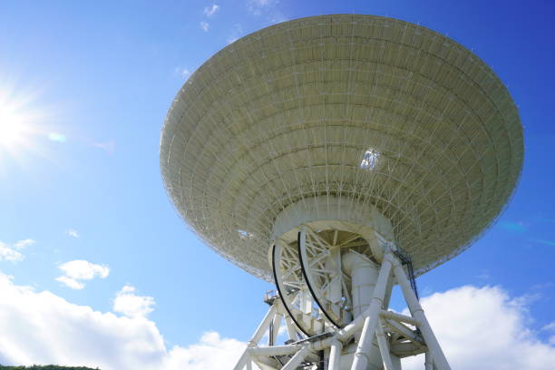 Japan's largest parabolic antenna looking up at the sky