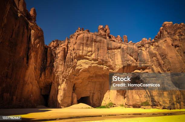 Panorama Inside Canyon Aka Guelta Darchei In East Ennedi Chad Stock Photo - Download Image Now