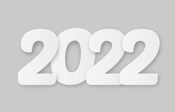istock Vector Illustration 2022 HAPPY NEW YEAR hand drawn text lettering. Typography poster, banner, greeting card for print, template design for Merry Christmas and chinese Year of the Tiger celebration 1337782669
