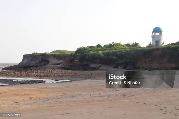 Lighthouse At Madhuvan Beach Bhavnagar Gujarat India Stock Photo - Download Image Now