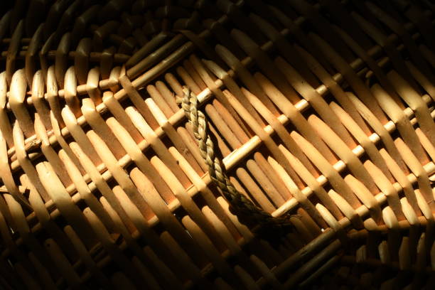 basket lid in the light ray and shade close up beautiful abstract background