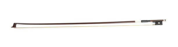 istock Classic violin bow isolated on white, top view. Musical instrument 1337794742