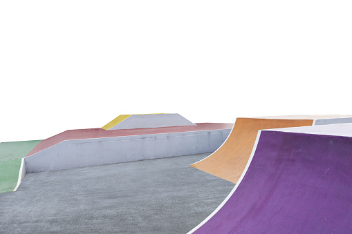 Skate or BMX playground isolated over white background