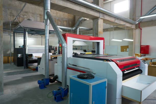 istock Laser cutting machine for textile transfer industry 1337818639