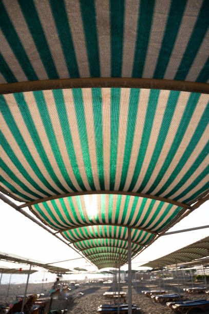 istock Beach canopy. sun protection in hot steam 1337820381