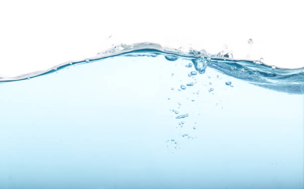 istock Water splash, water wave abstract background isolated on white 1337822133
