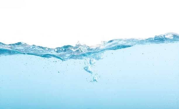 istock Water splash, water wave abstract background isolated on white 1337822230