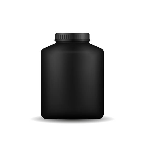 istock Sport food black containers or bottle protein. 1337823145