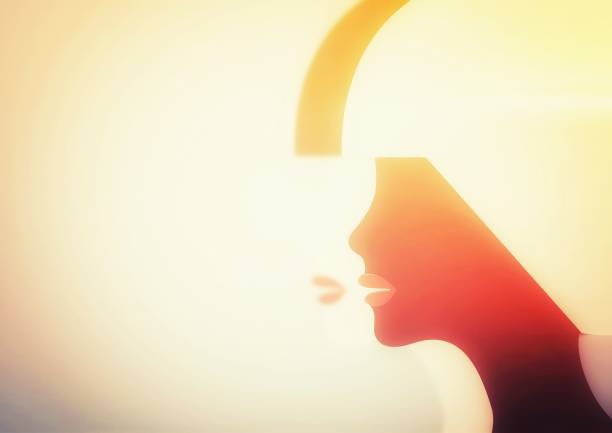 Abstract woman profile silhouette