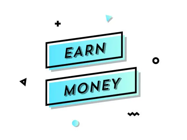 Vector illustration of Earn Money Web Banner