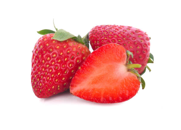 istock Fresh Strawberry isolated on white background 1337824870