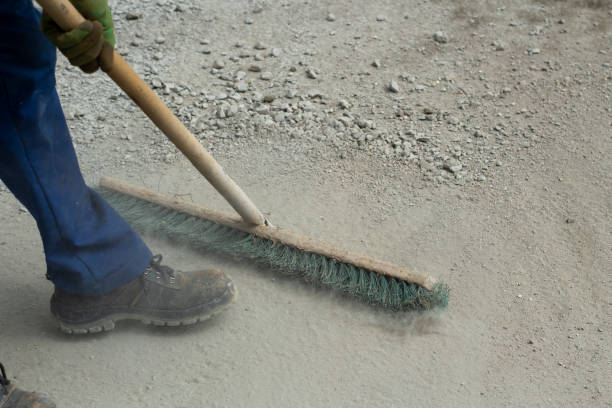 istock The mop removes dust and sand from the road. 1337829151