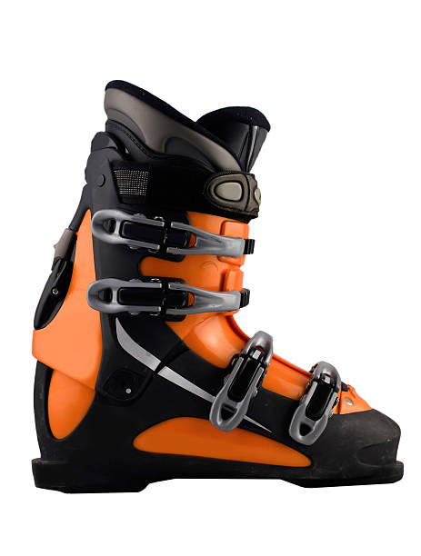 istock orange ski shoe isolated on white 133783089
