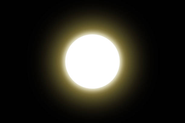 istock Solar eclipse. Full moon or lunar with light on sky in dark at night sky background. Space astronomy. Nature phenomena 1337835597