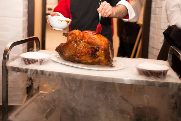 istock Close up of roast duck cooked with spices 1337837842