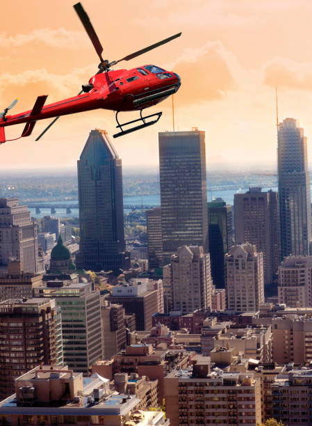 istock Helicopter tour over Montreal. 1337840302