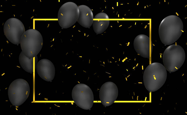 Collection of colorful, shiny balloons