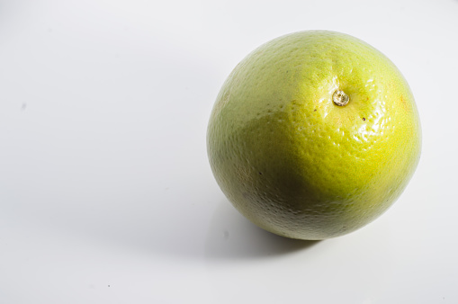 Pear orange with white background for clipping and shadow.