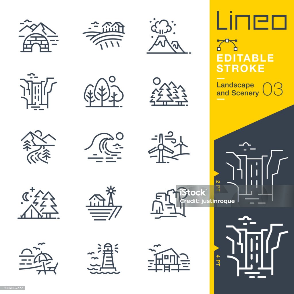 Lineo Editable Stroke - Querformat- und Landschaftsliniensymbole - Lizenzfrei Icon Vektorgrafik Lineo Editable Stroke - Querformat- und Landschaftsliniensymbole - Lizenzfrei Icon Vektorgrafik