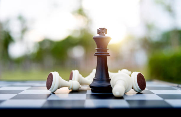 istock Black chess king is the winner 1337861370