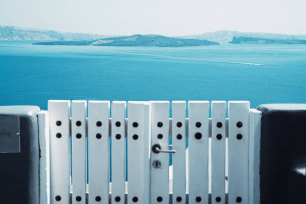A door that leads you to the sea in Santorini.