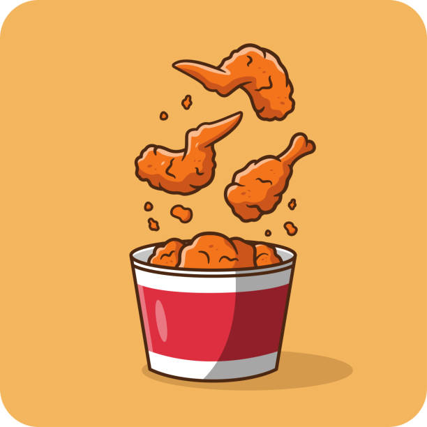 3,649 Fried Chicken Illustrations & Clip Art - iStock | Eating fried chicken,  Chicken, Fried chicken bucket