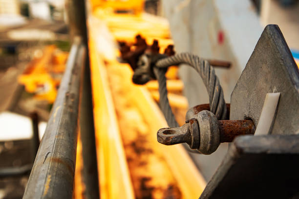 istock Tower crane rusting sling clips for tower crane repair 1337866347
