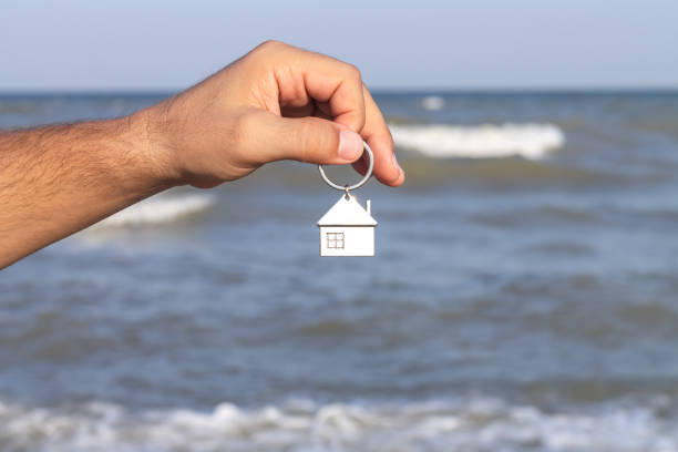 Key with keychain rent mortgage buy concept