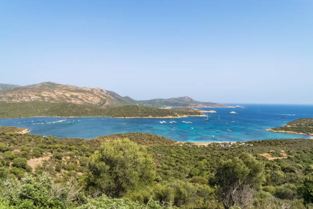 vista panorámica de la maravillosa costa sur de cerdeña - alghero fotografías e imágenes de stock