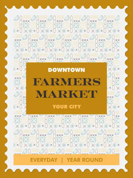 Vector illustration of Farmers Market Poster