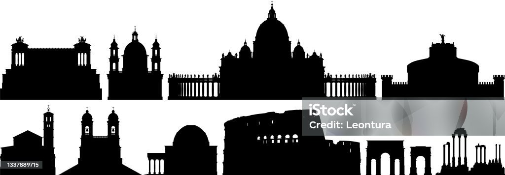 Edifici di Roma - arte vettoriale royalty-free di Roma - Città Edifici di Roma - arte vettoriale royalty-free di Roma - Città