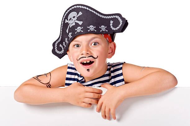 istock kid wearing in pirate costume 133789209