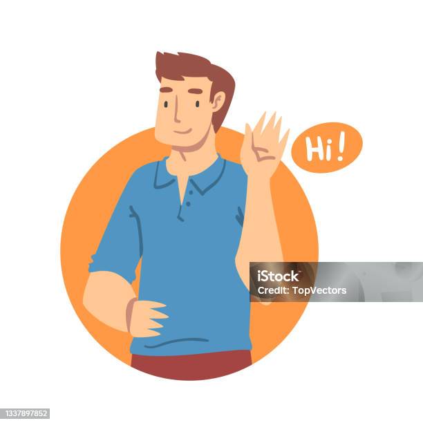 Human Say Hello Person Saying Hello Clipart