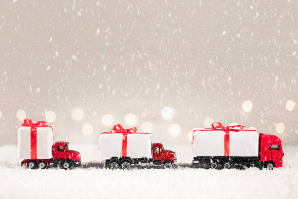 Trucks with gifts