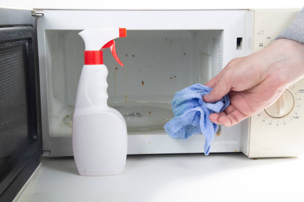 istock Cleaning the microwave oven 1337908840