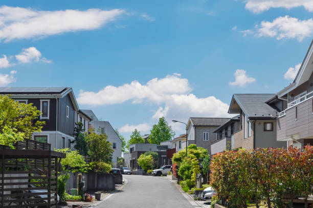 istock Japanese residential area. 1337915149