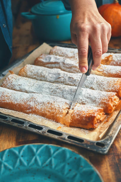 istock Fresh Baked Pumpkin Filo Pastry Pie 1337919629