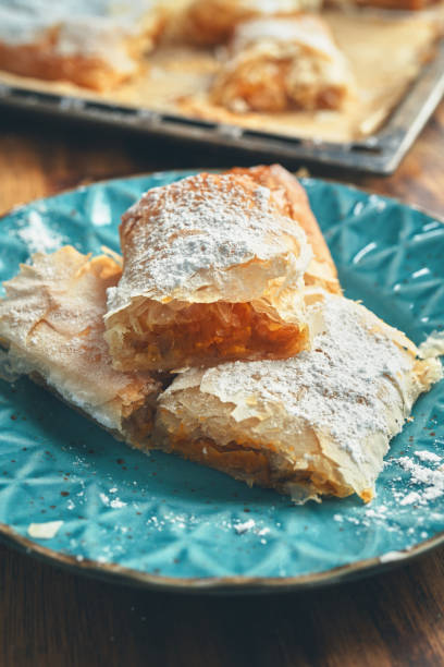 istock Fresh Baked Pumpkin Filo Pastry Pie 1337919983