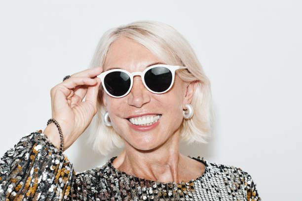 istock Glamorous Mature Woman at Party 1337921768