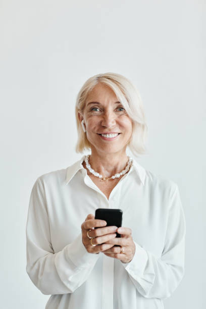 istock Modern Adult Woman on White 1337921779