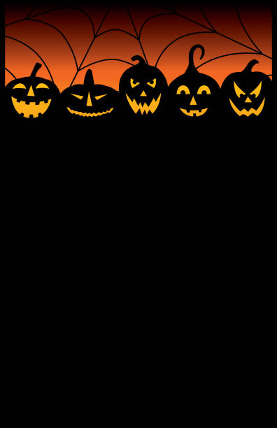 ilustraciones, imágenes clip art, dibujos animados e iconos de stock de halloween jack o lanterns invitaion - halloween pumpkin party carving