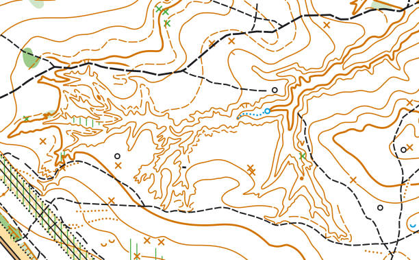 istock Detailed fragment of color abstract vector topographic map 1337924236