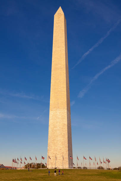 istock Washington Monument with Evening Blue Sky, Washington DC, USA. 1337927354