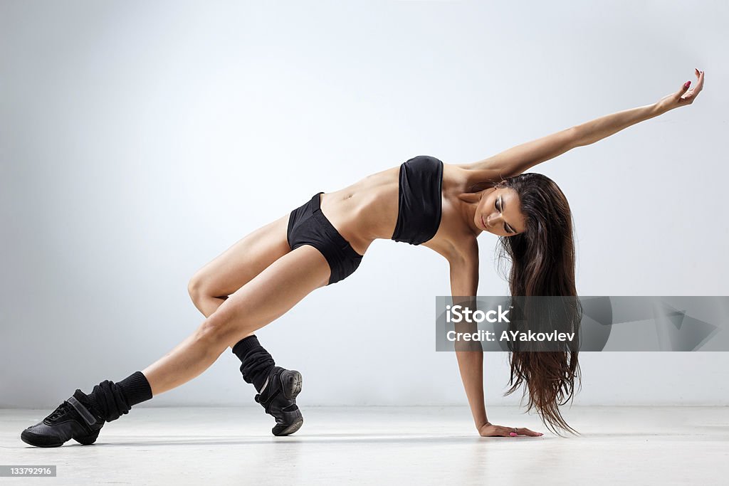 the dancer young and beautiful dancer posing on studio background Activity Stock Photo