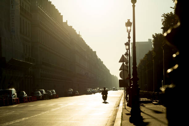 View on Rue de Rivoli in Paris, France.