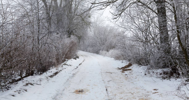 istock a road covered with snow in winter 1337938732