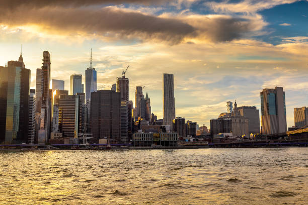 istock Manhattan at night in New York 1337940453